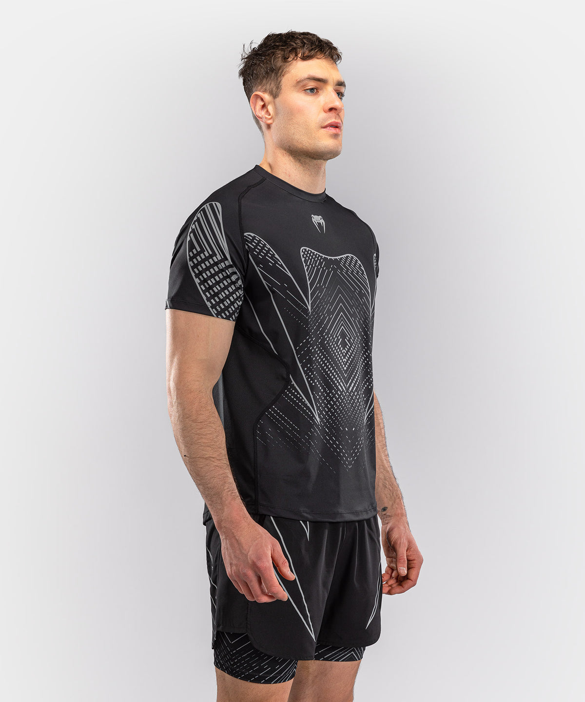 Venum Midnight Fury Dry-Tech T-Shirt - Black/Grey/Silver