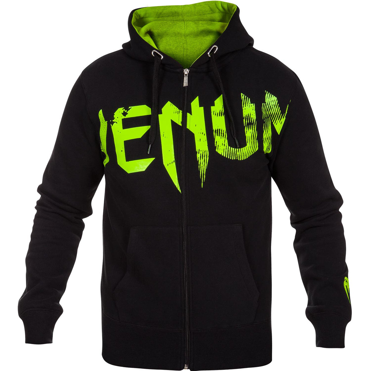 Venum Undisputed Felpa con cappuccio - Nero/Neo Verde