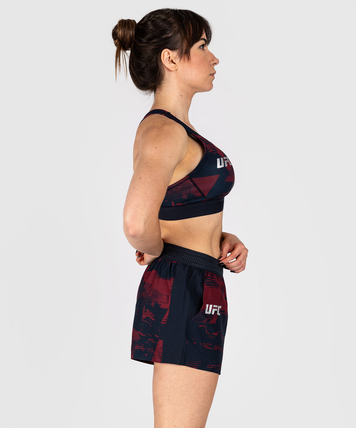 UFC Zenith by Venum Authentic Fight Week Sport-BH Damen - Marineblau/Burgunderrot/Silber