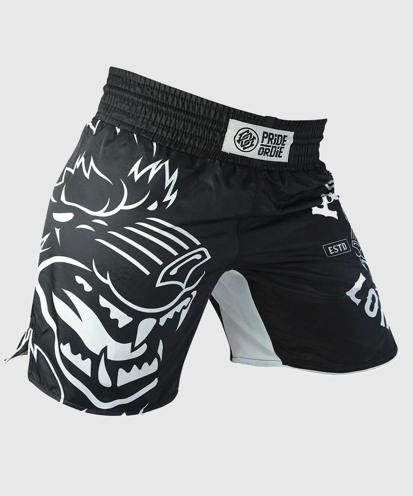 Pride Or Die Lone Wolf Fightshorts - Nero