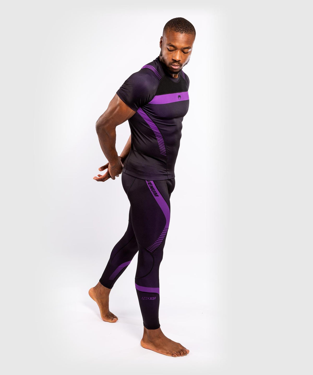 T-shirt de Compression Venum NoGi 3.0 - Manches Courtes - Noir/Violet