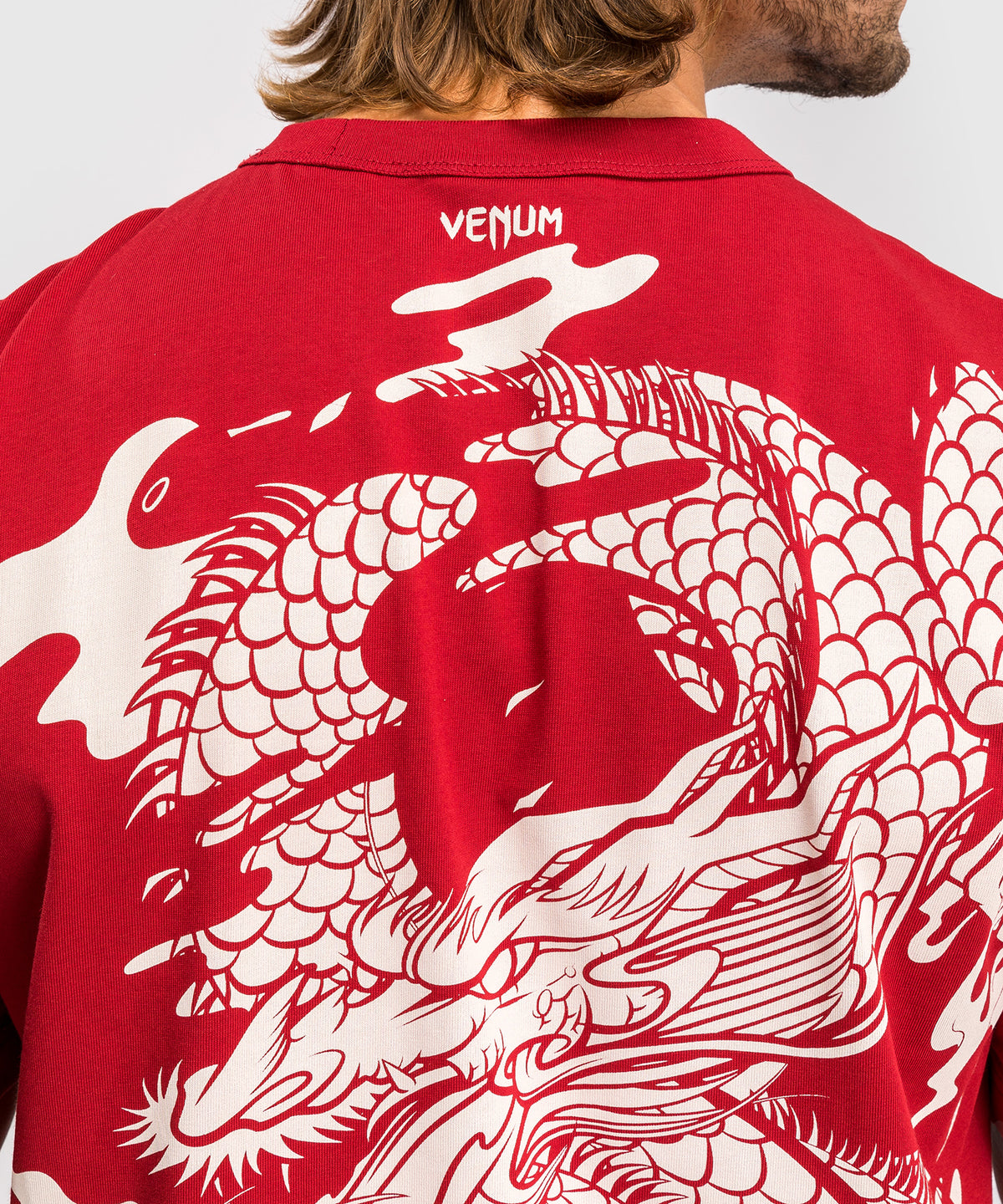 Venum Dragon’s Flight Maglietta da uomo - Rosso Ciliegia/Bianco Crema