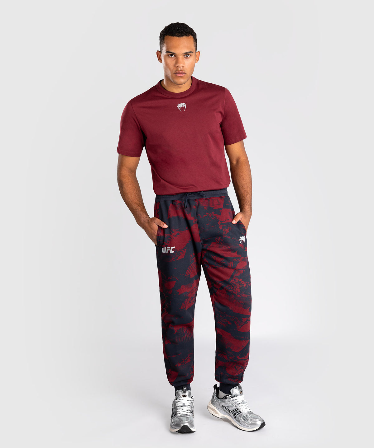 UFC Zenith by Venum Authentic Fight Week Hose Herren - Marineblau/Burgunderrot/Silber