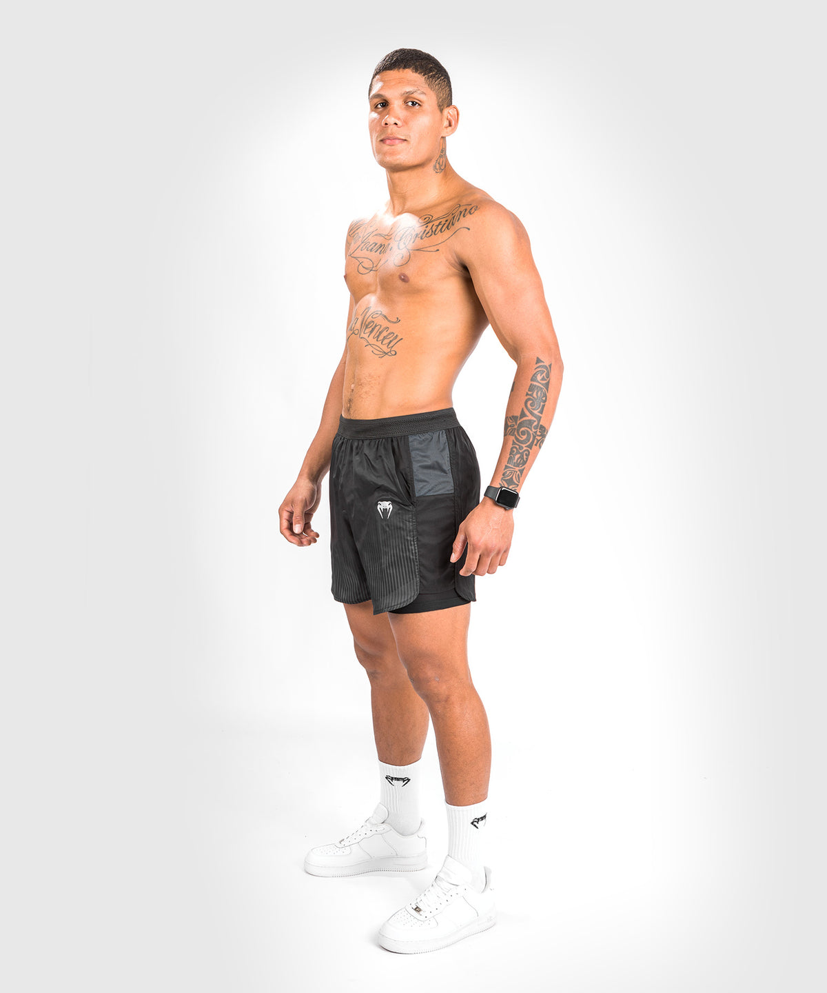 Short d'entraînement Venum Biomecha 2-en-1 - Noir/Gris