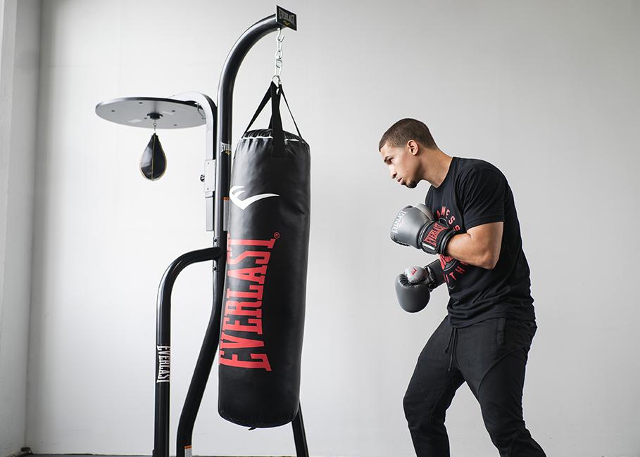 Everlast Heavy Punching Bag and Speed Bag Support – Black