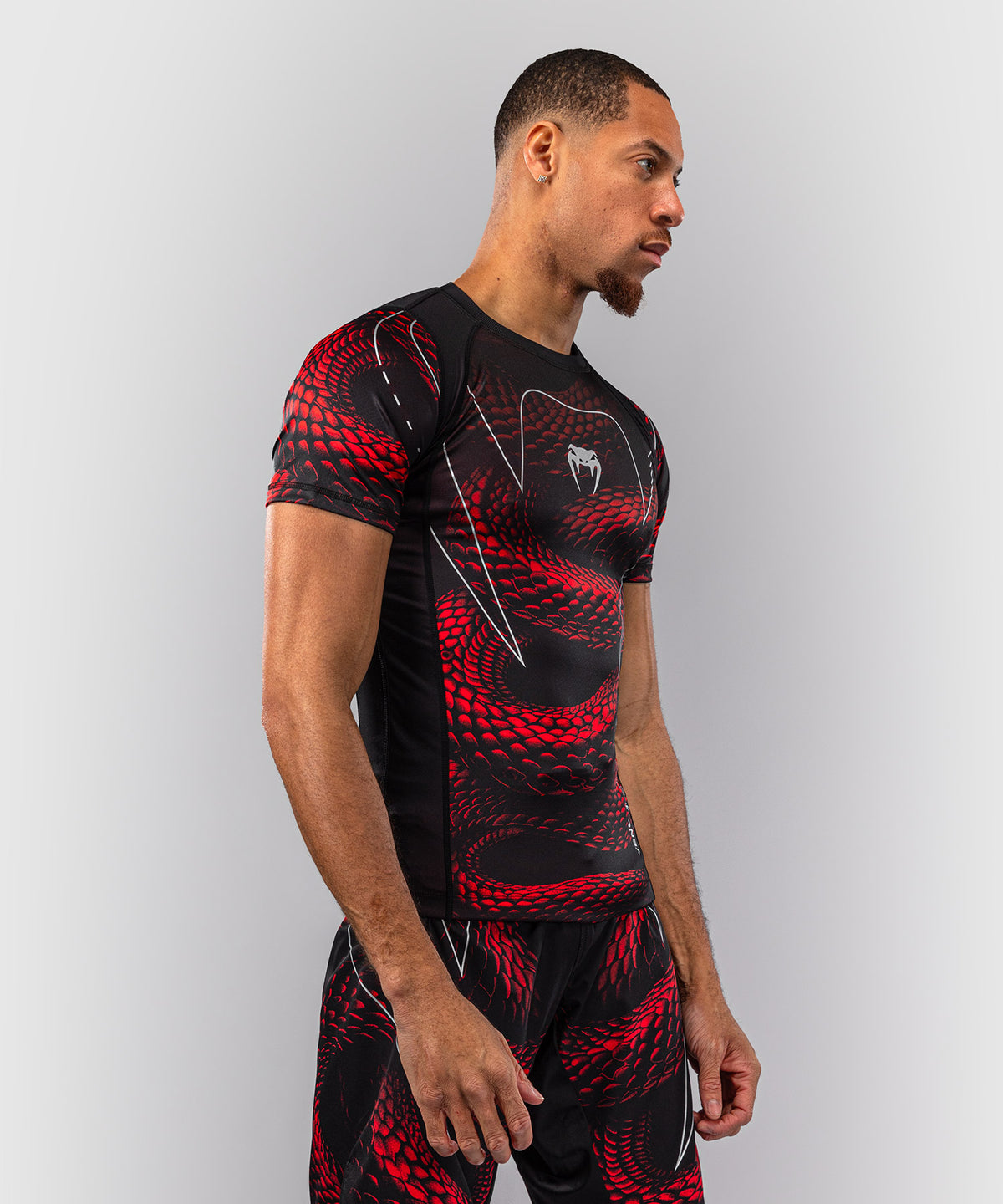 Rashguard à Manches Courtes Venum Matupa - Noir/Rouge/Argent