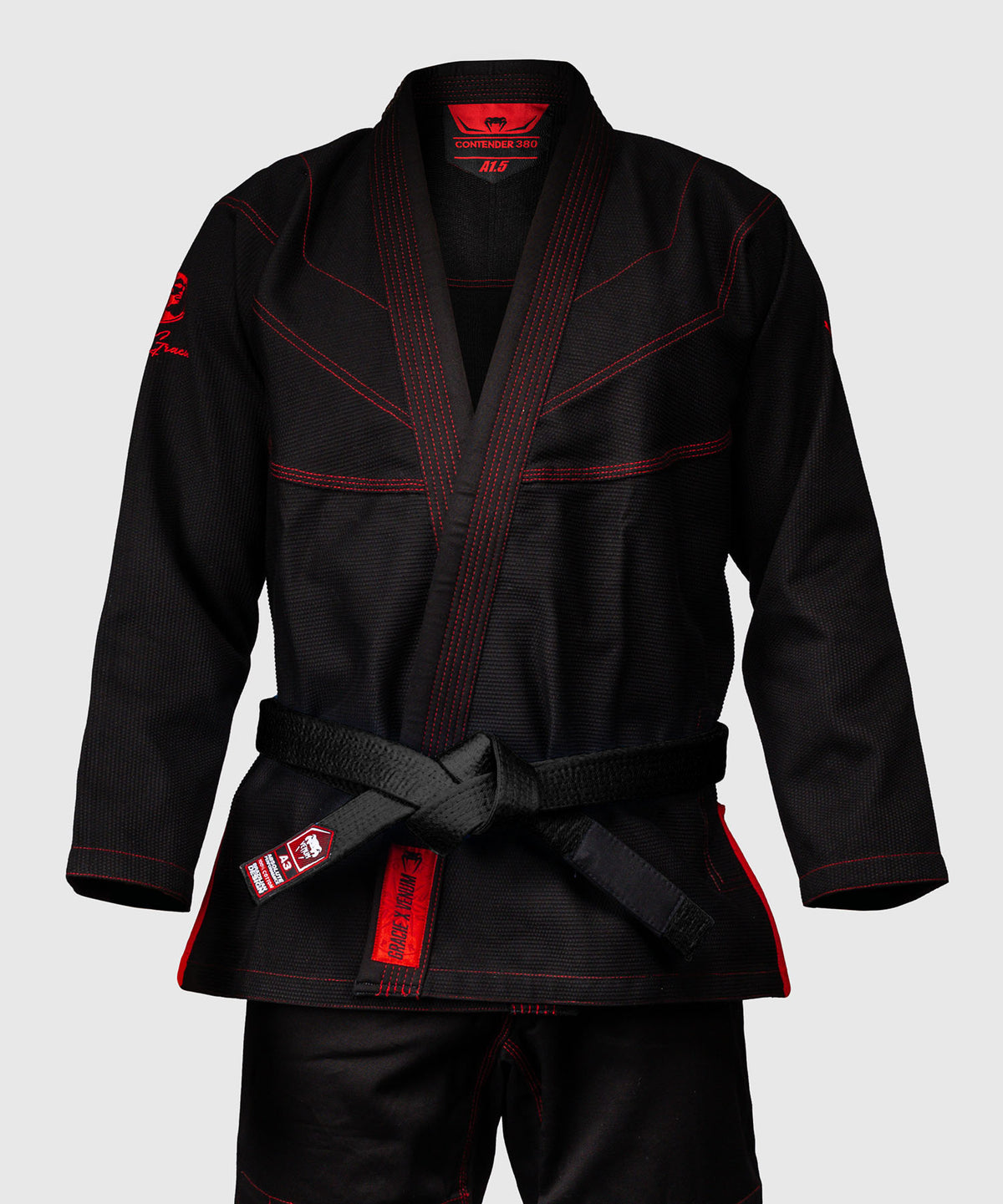Venum x Roger Gracie Signature Kimono de BJJ - Negro/Rojo