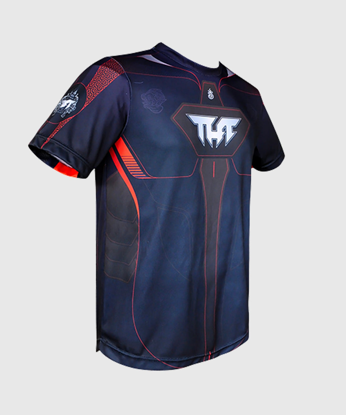 Tuff Dry Fit Twin Hanuman Heads Maglietta - Blu Notte