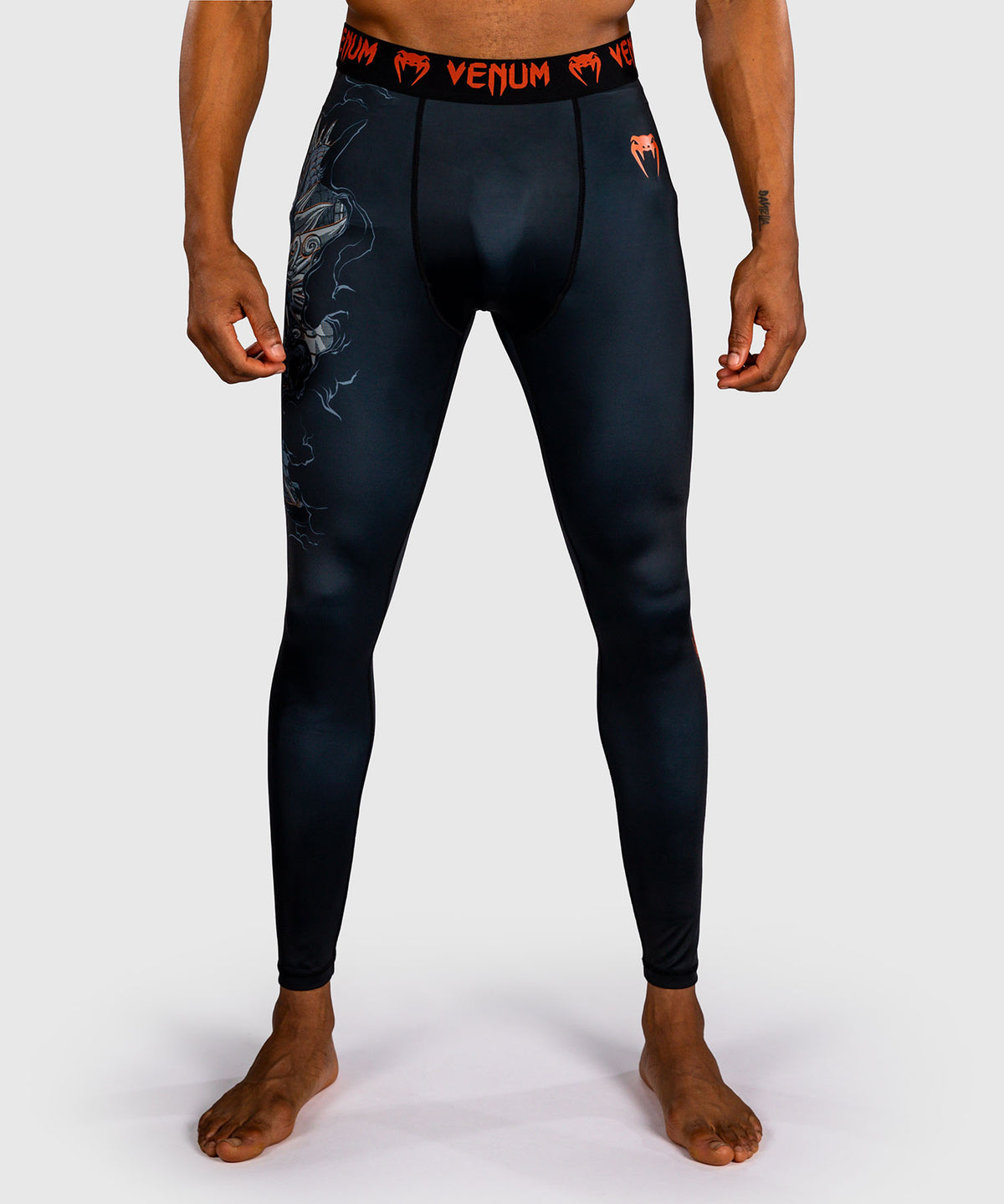 Venum Thunder Dragon Pantaloni a Compressione – Nero/Grigio/Rame