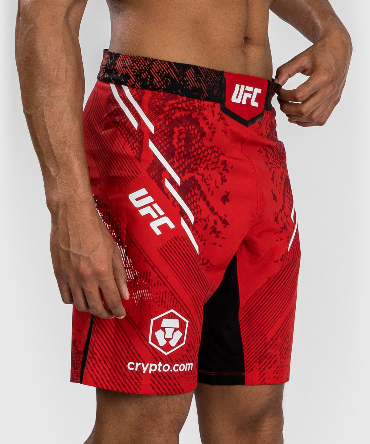 Shorts de combat Coupe longue pour Hommes UFC Adrenaline by Venum Authentic Fight Night - Rouge