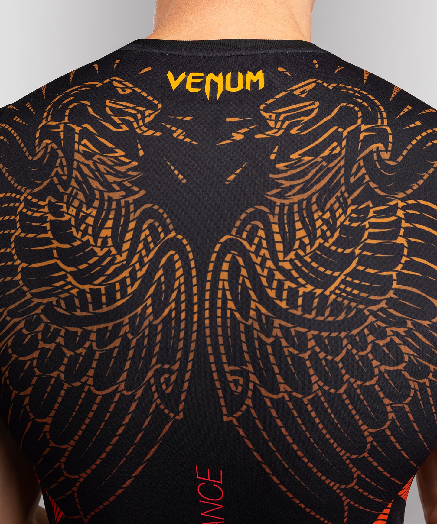 Rashguard Sans Manches Venum Quetzal Fury - Noir/Rouge Fury/Mandarine