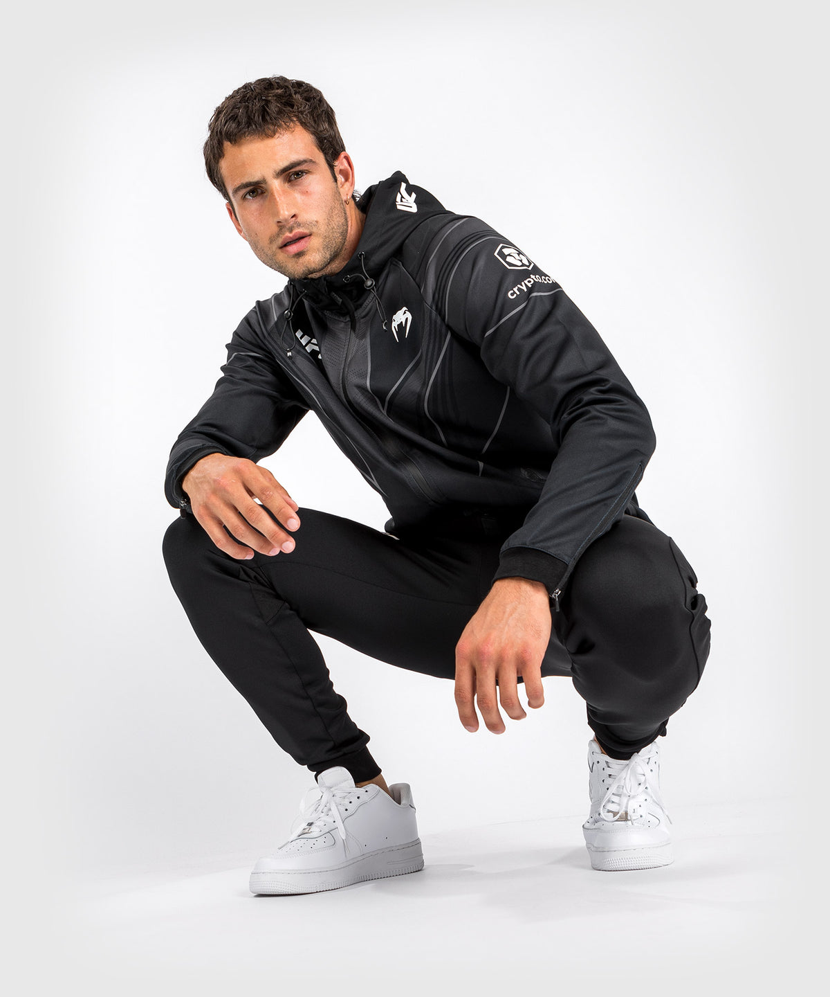 Felpa con cappuccio UFC Venum Authentic Fight Night 2.0 Uomo - Nero