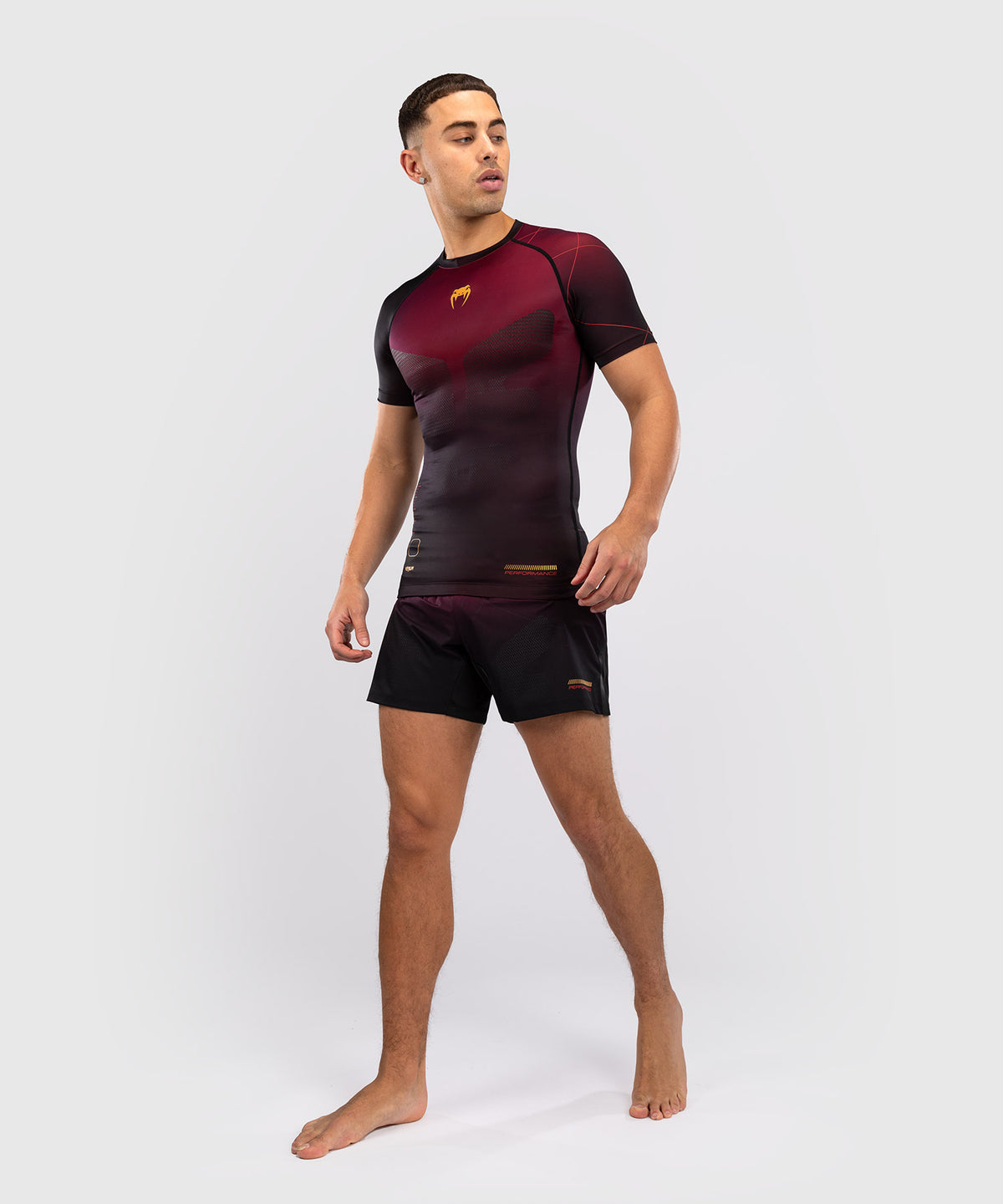 Venum Tactical XT Rashguard a maniche corte - Nero/Bordeaux/Oro