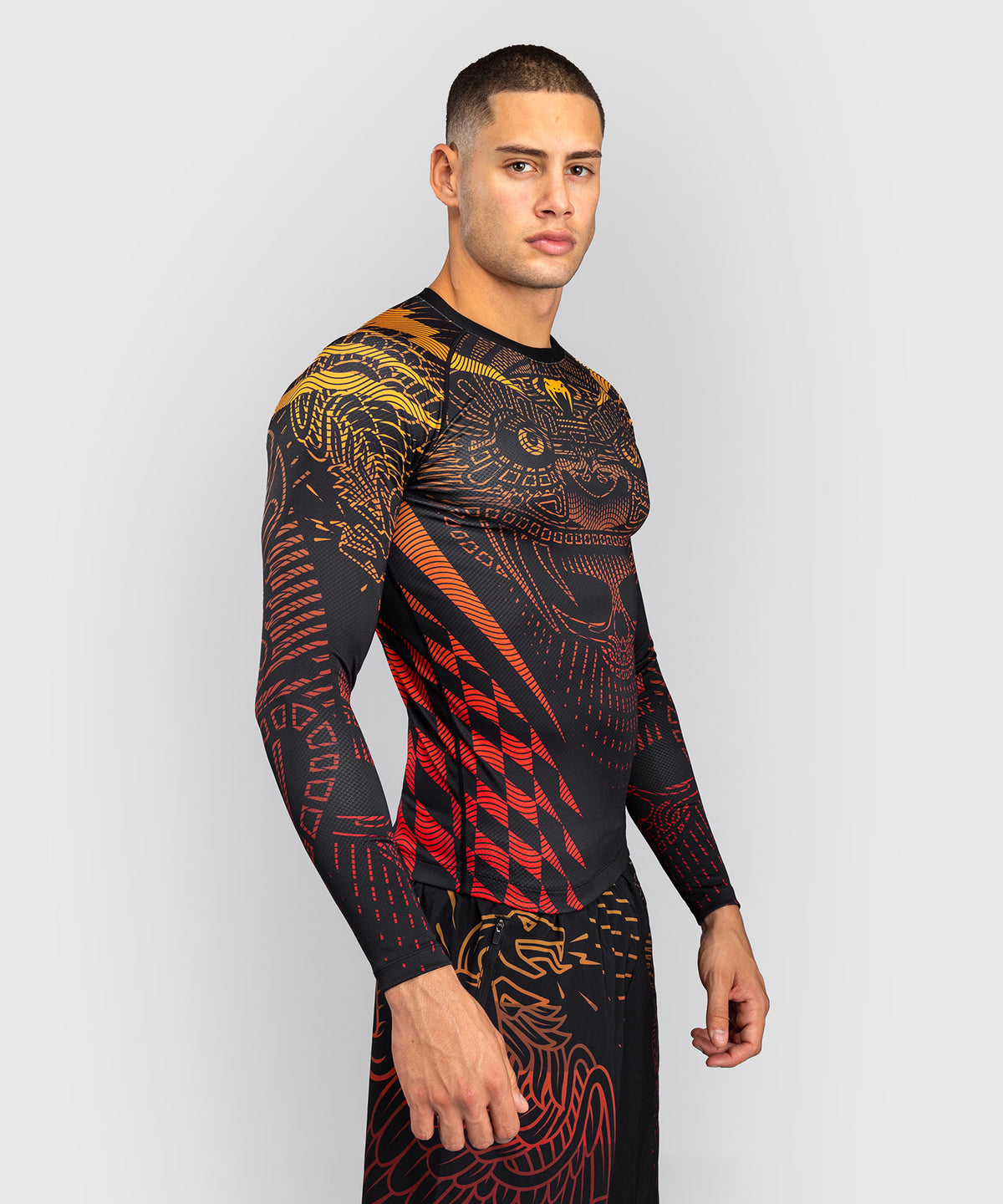 Venum Quetzal Fury Rashguard a Maniche Lunghe - Nero/Rosso Fury/Arancione