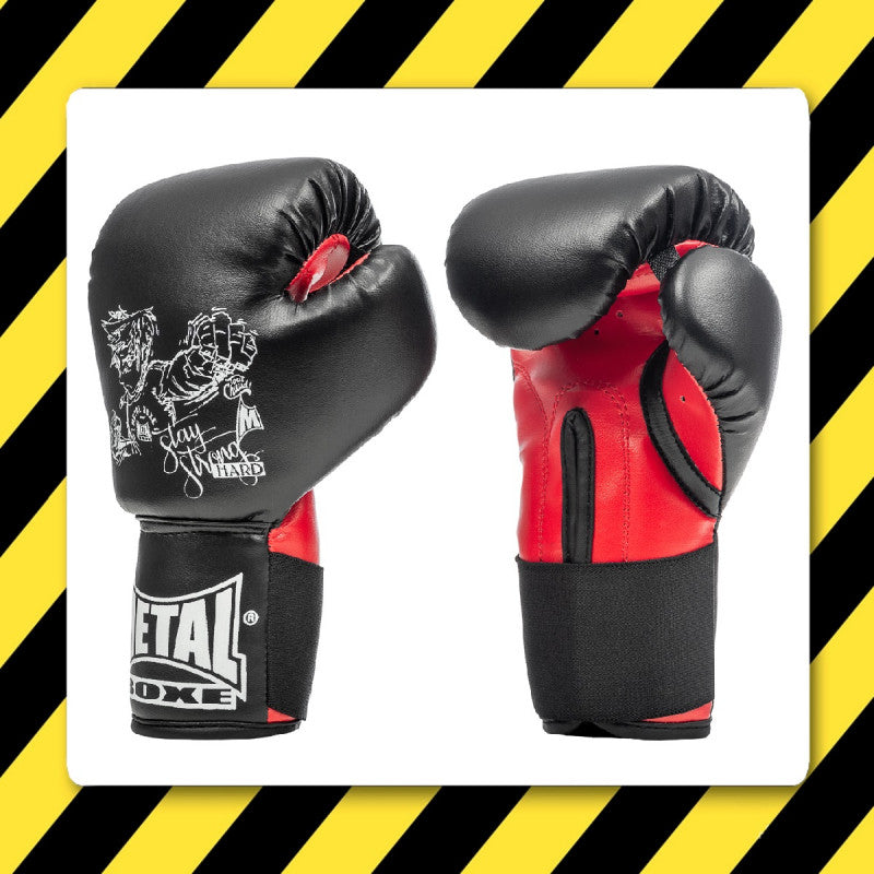 Metal Boxe BABY Guantoni da Boxe - Nero/Rosso