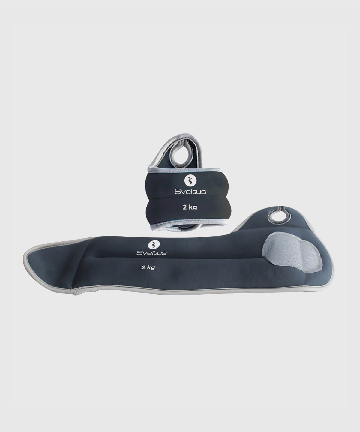 Bracelet de Poignets Lestés Sveltus - 2 kg - Lot de 2 - Noir