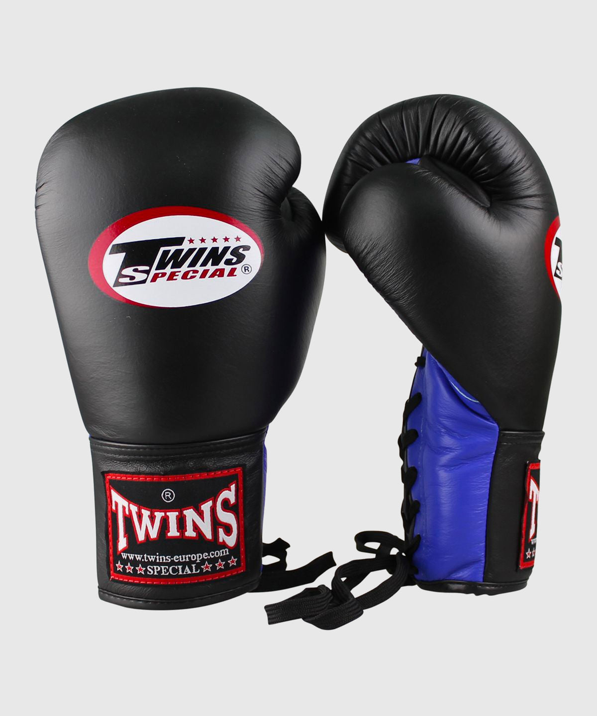 Gants de Boxe À Lacets Twins BGLL-1 - Noir/Bleu