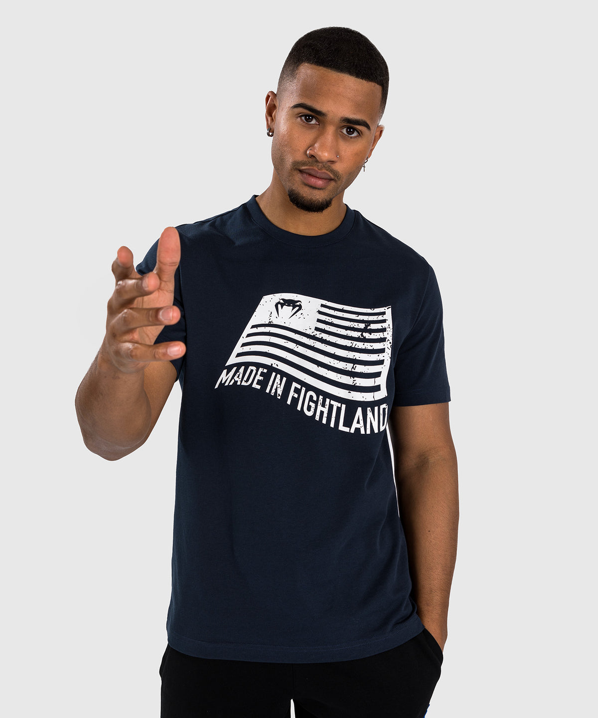 Venum Made in Fightland Maglietta - Blu navy/bianco