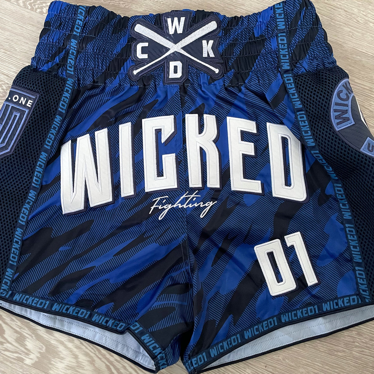 Wicked One Offensive Pantalones de Muay Thai - Azul