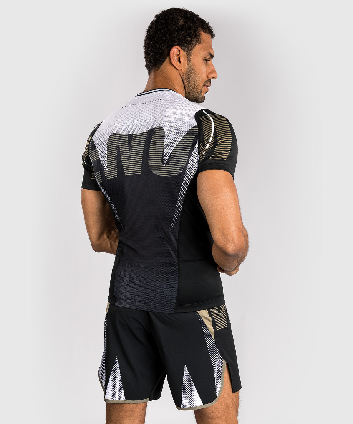 Rashguard Manches Courtes Venum Adrenaline – Noir/Sable