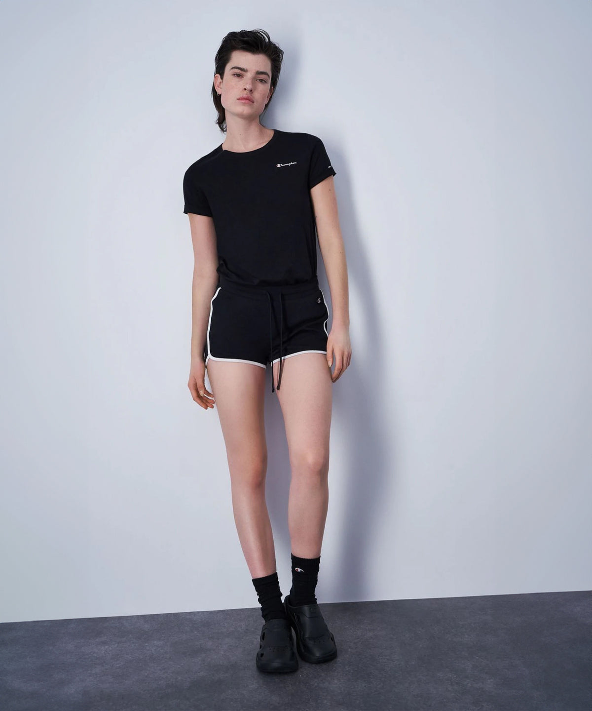 Champion Legacy Pantaloncini in Cotone – Nero/Bianco
