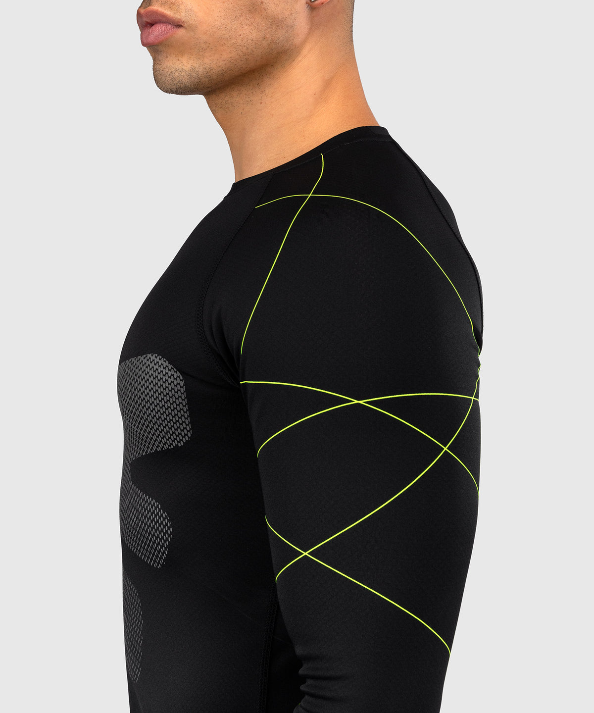 Venum Training Camp 4.0 Langarm Rashguard - Schwarz/Neongrün