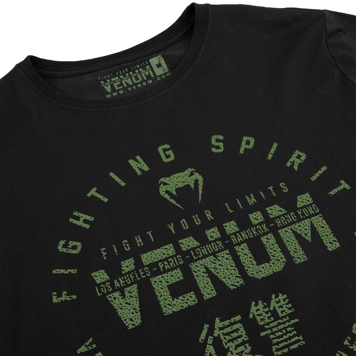 Camiseta Venum Mangas Largas - Negro/Caqui