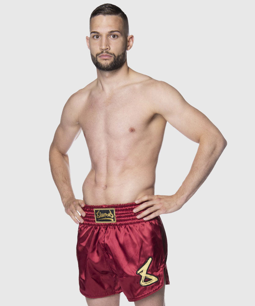 8 Weapons Strike Pantaloncini da Muay Thai - Marrone/Oro