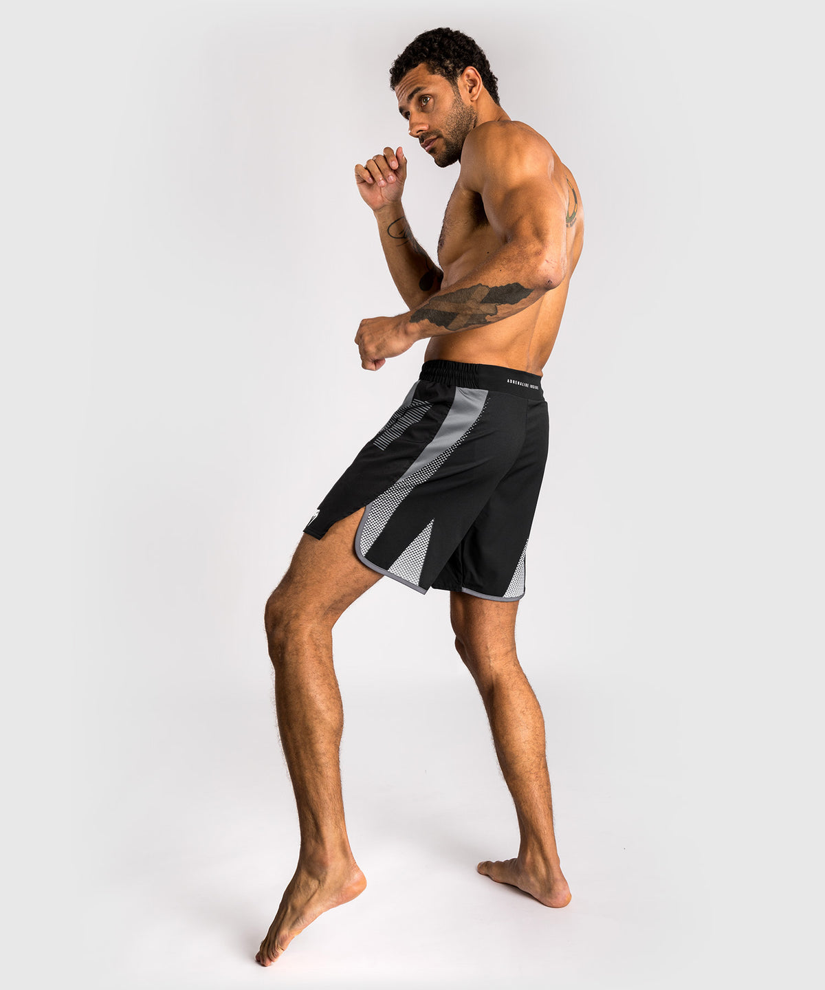 Venum Adrenaline Pantaloncini da combattimento – Nero/Grigio Argento
