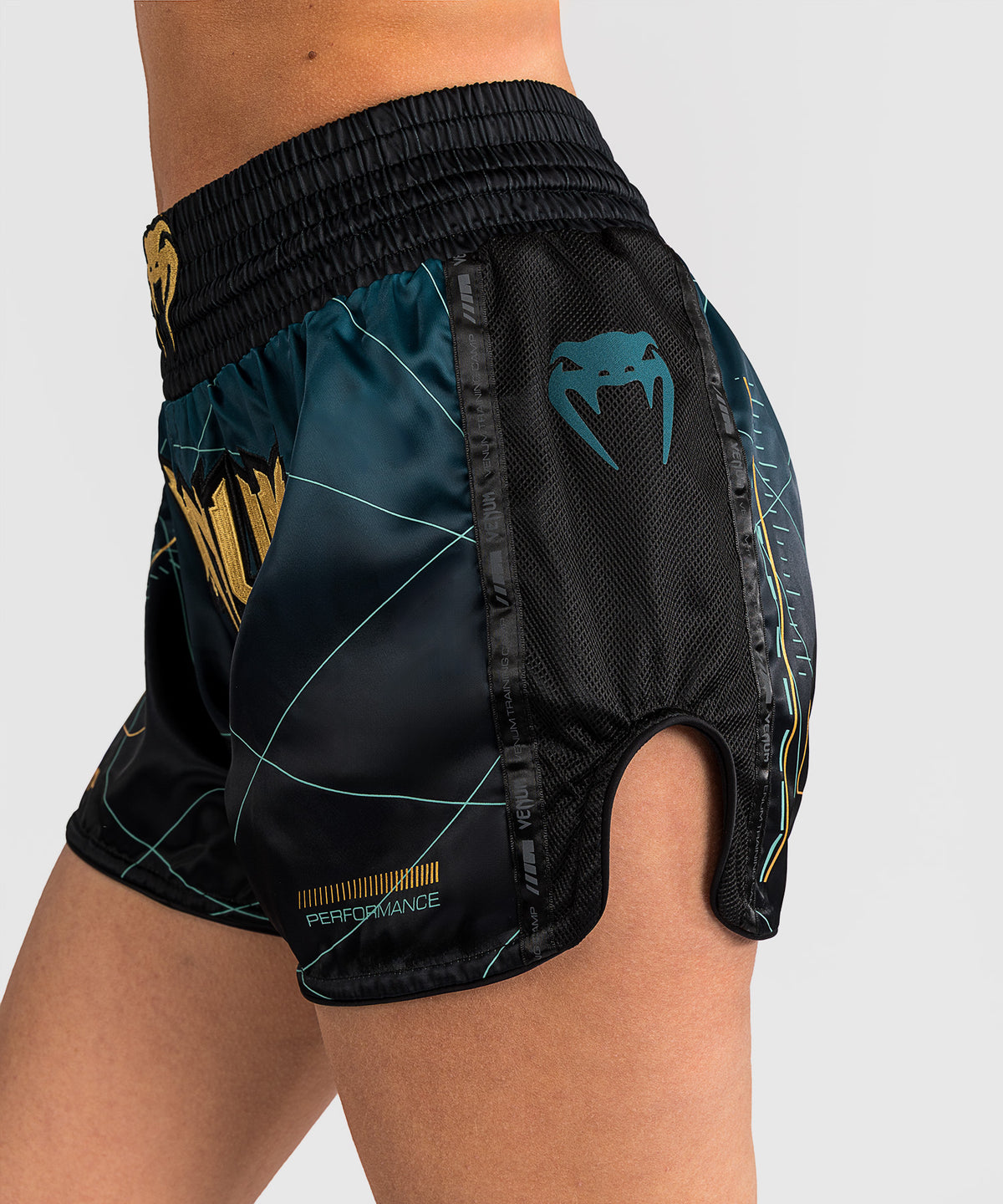 Venum Tactical XT Muay Thai Shorts für Frauen - Schwarz/Waldgrün