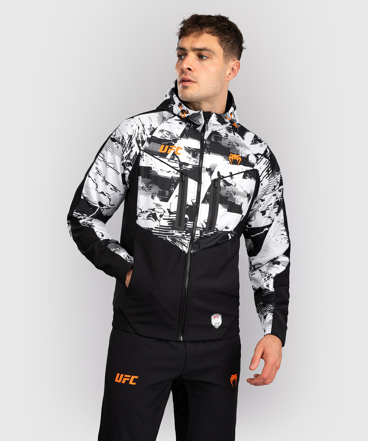 Men's UFC Zenith by Venum White Authentic Fight Week Zip Hoodie