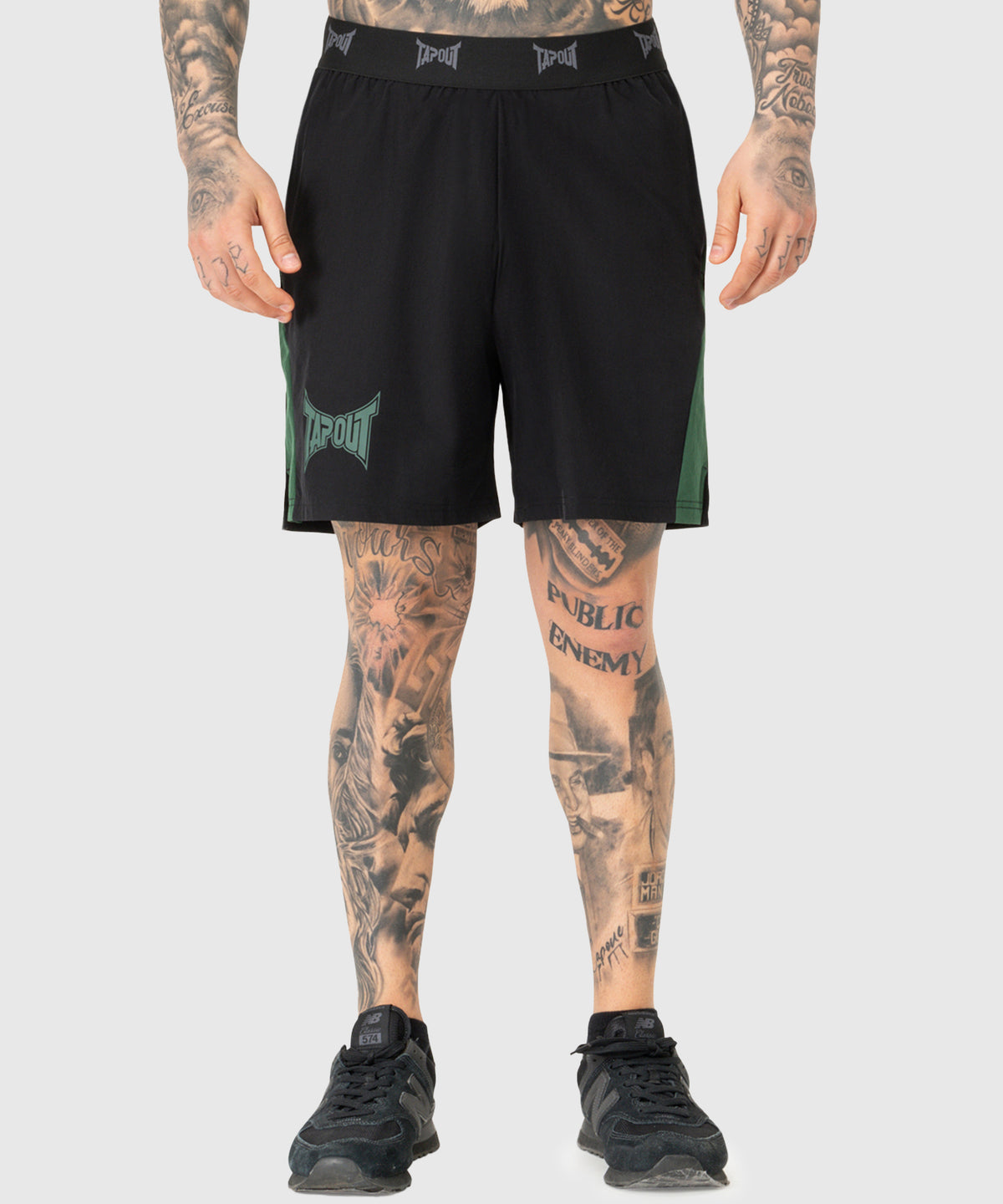 Tapout Training Fightshorts - Nero/Verde
