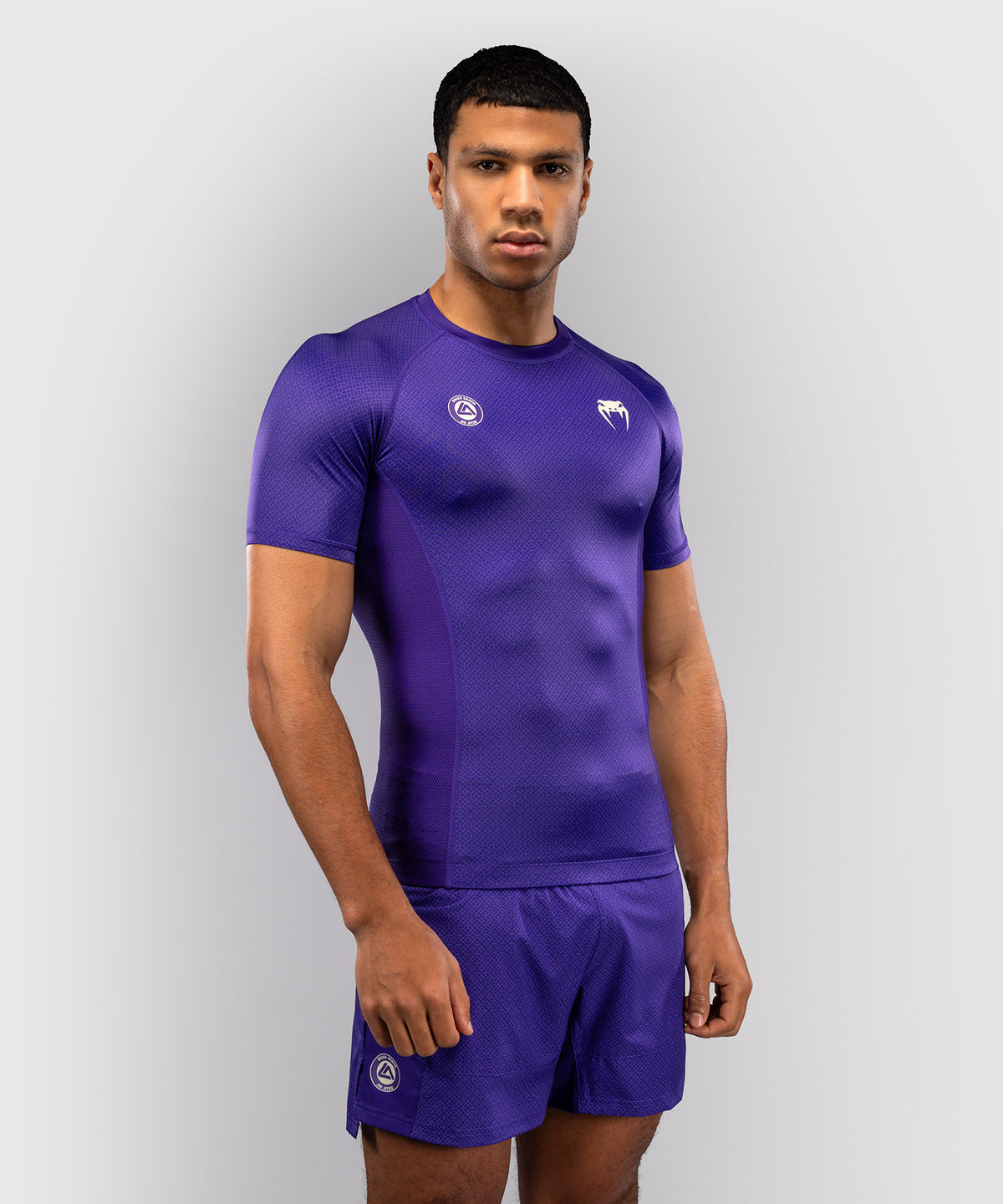 Rashguard à Manches Courtes Venum x Roger Gracie Academy - Violet