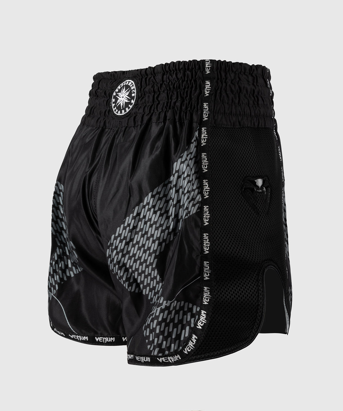 Venum Nexus Pantalones Cortos de Muay Thai – Negro/Plata