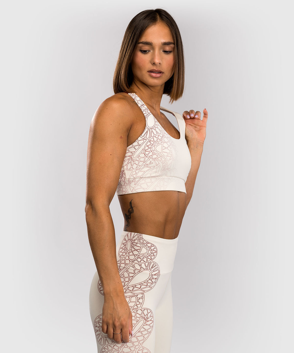Venum Serpenti Damen Sport-BH – Elfenbein/Burgunder