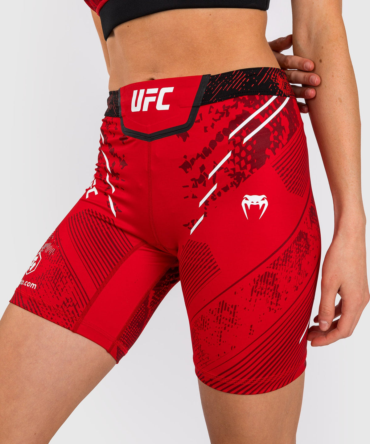 Kompressionsshorts Long Fit für Frauen UFC Adrenaline by Venum Authentic Fight Night - Rot