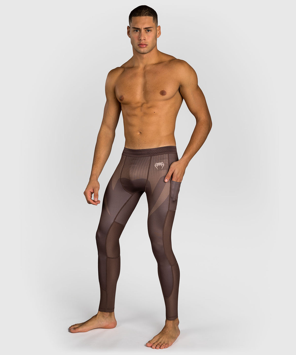 Pantalon de Compression Venum No Gi - Marron Chocolat