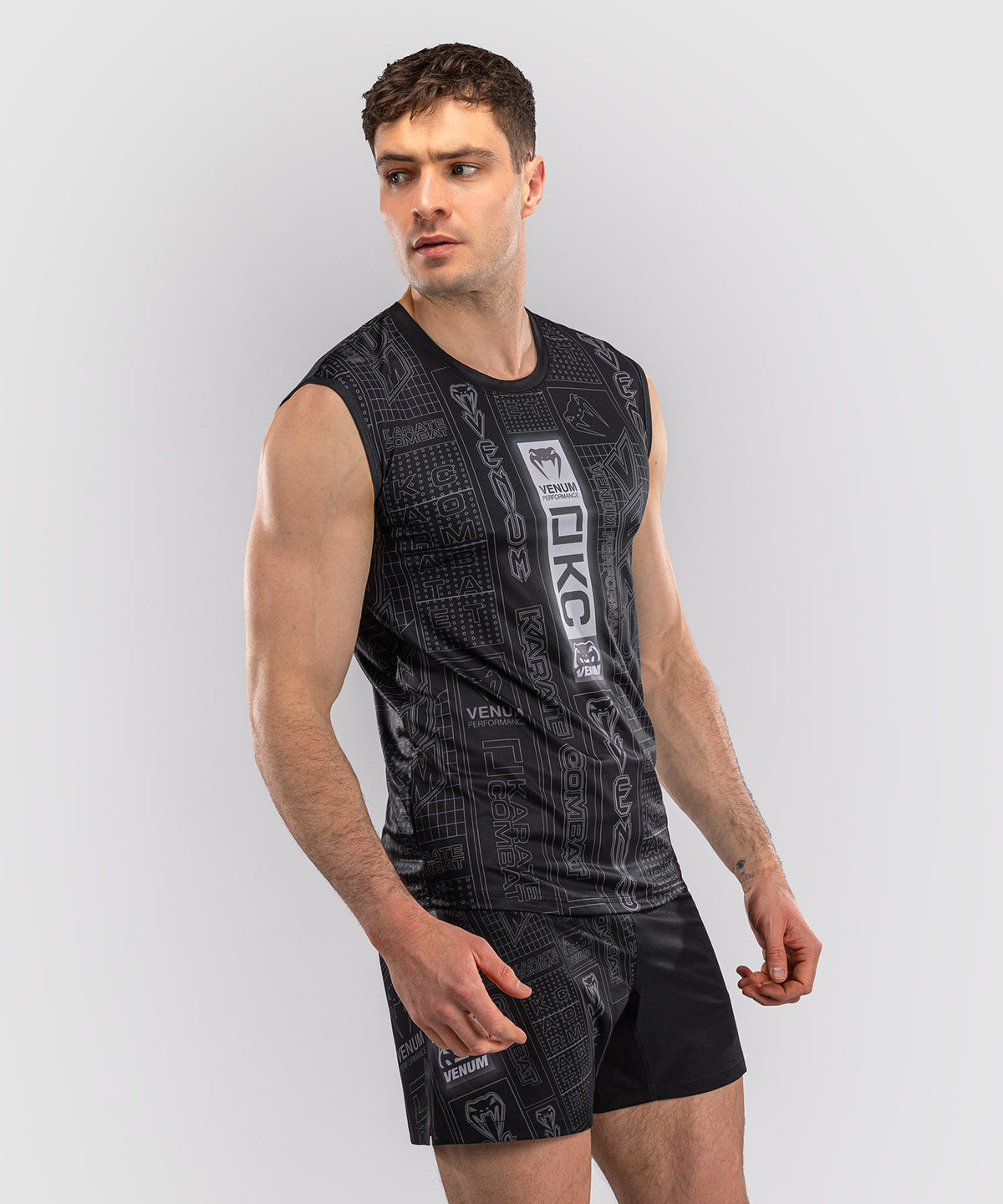 Karate Combat by Venum Maglietta Dry Tech Senza Maniche – Nero/Grigio