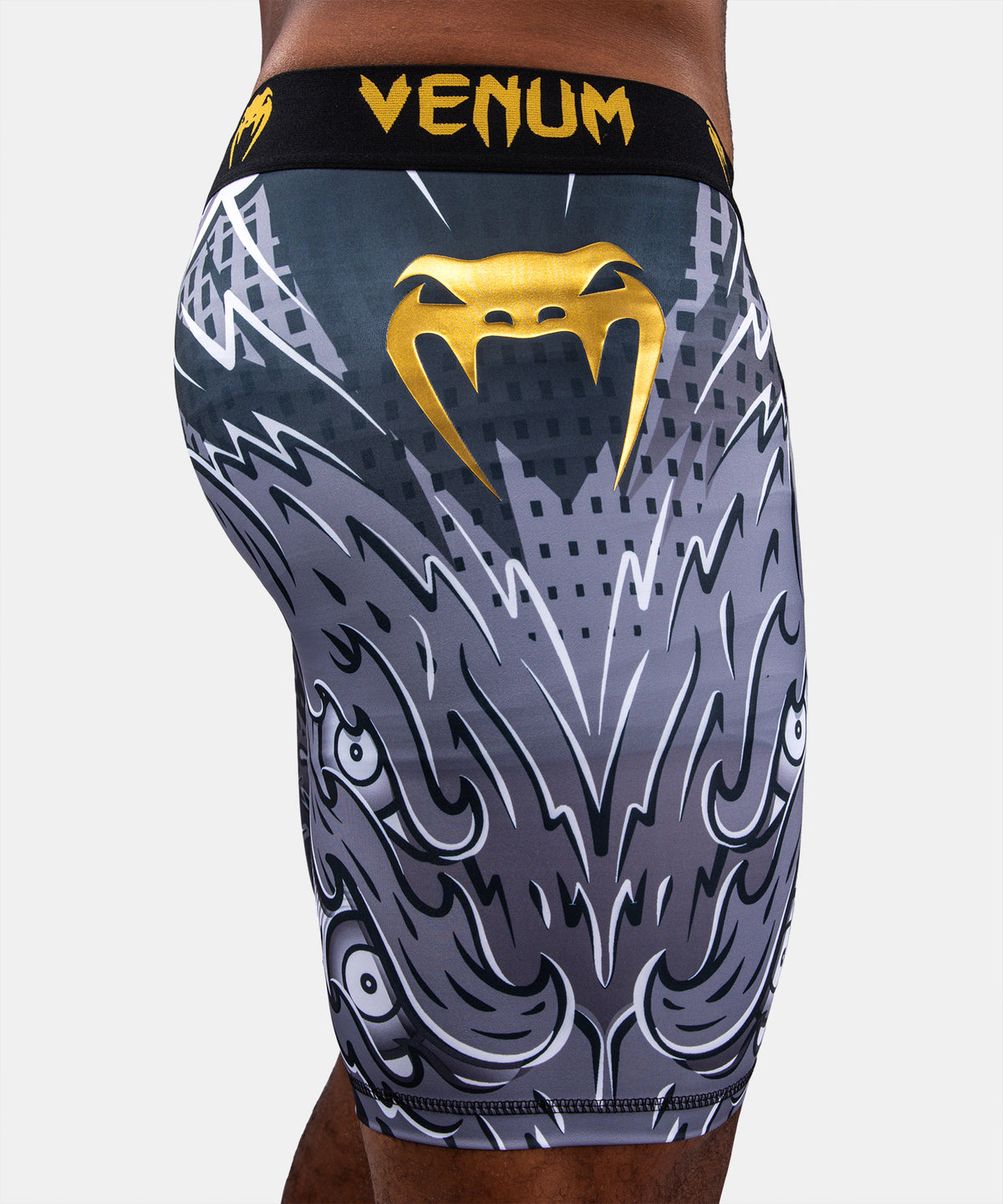 Venum Wolf Atak Vale Tudo Shorts - Black/Grey