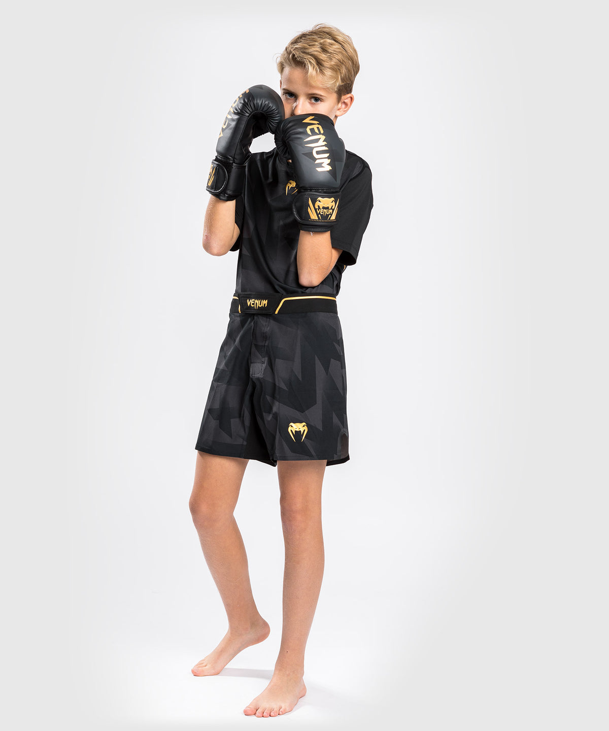 Short de MMA Venum Razor - Pour Enfants - Noir/Or