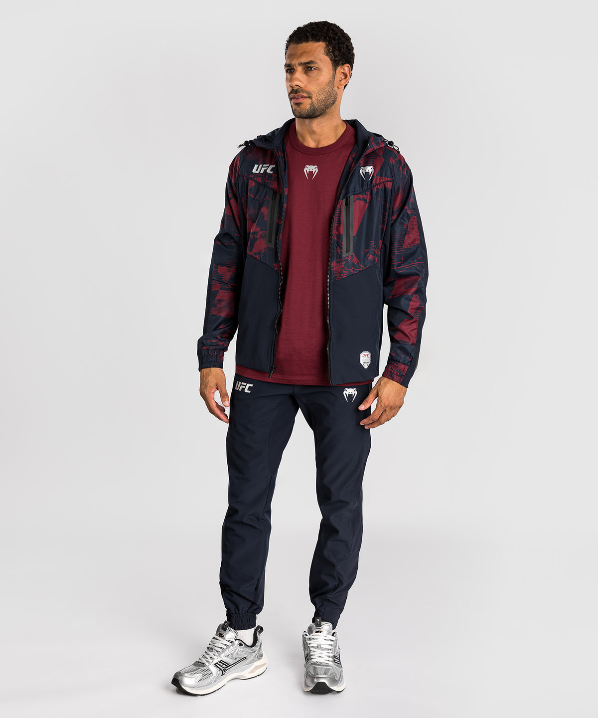 Men's UFC Zenith by Venum Burgundy Authentic Fight Week Zip Hoodie