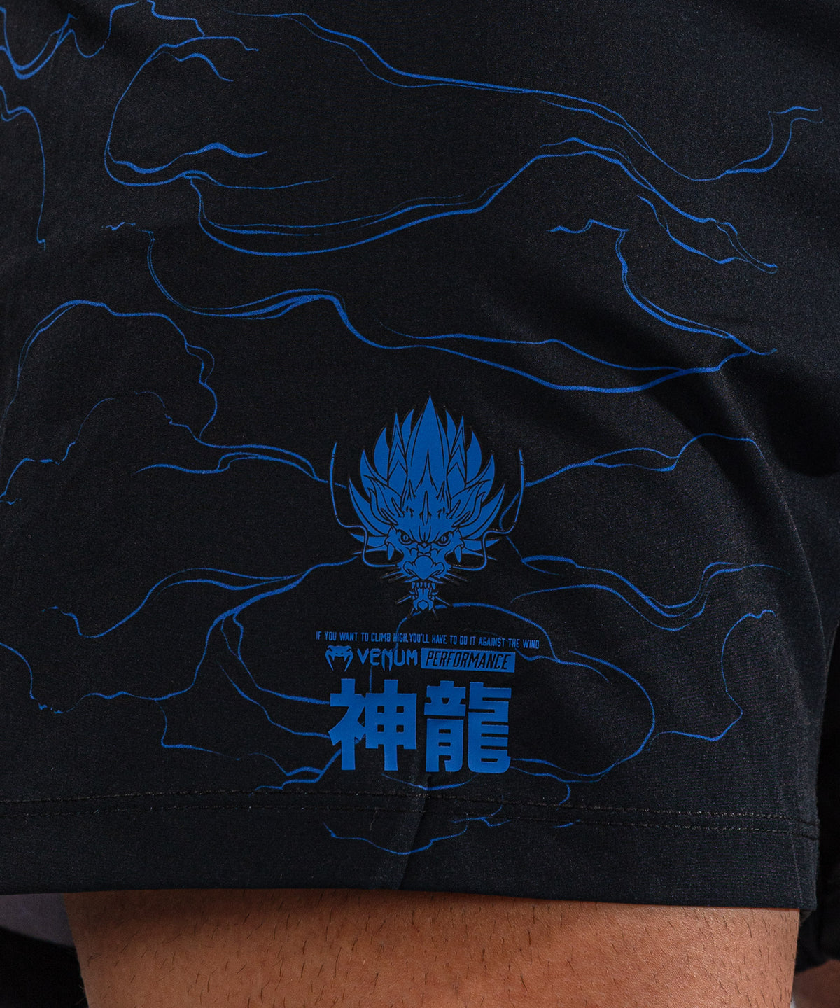 Venum Thunder Dragon Fightshorts – Schwarz/Königsblau