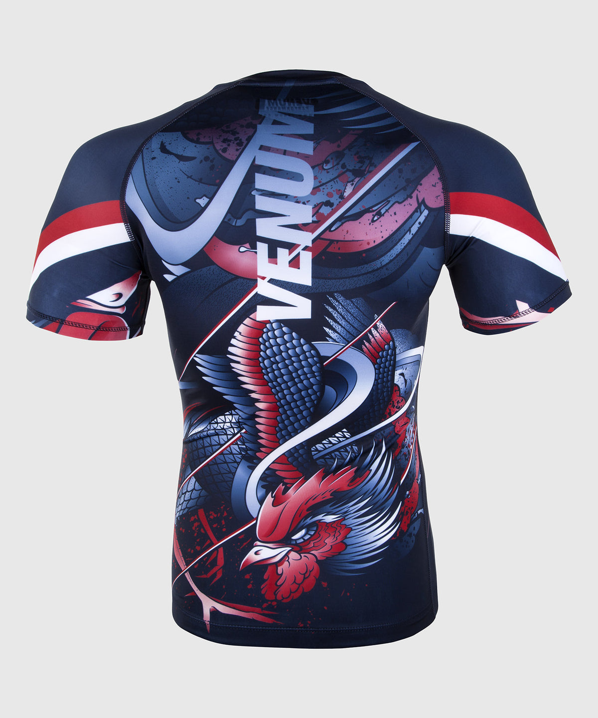 Venum Rooster Rashguard - Kurzarm - Marineblau/Orange