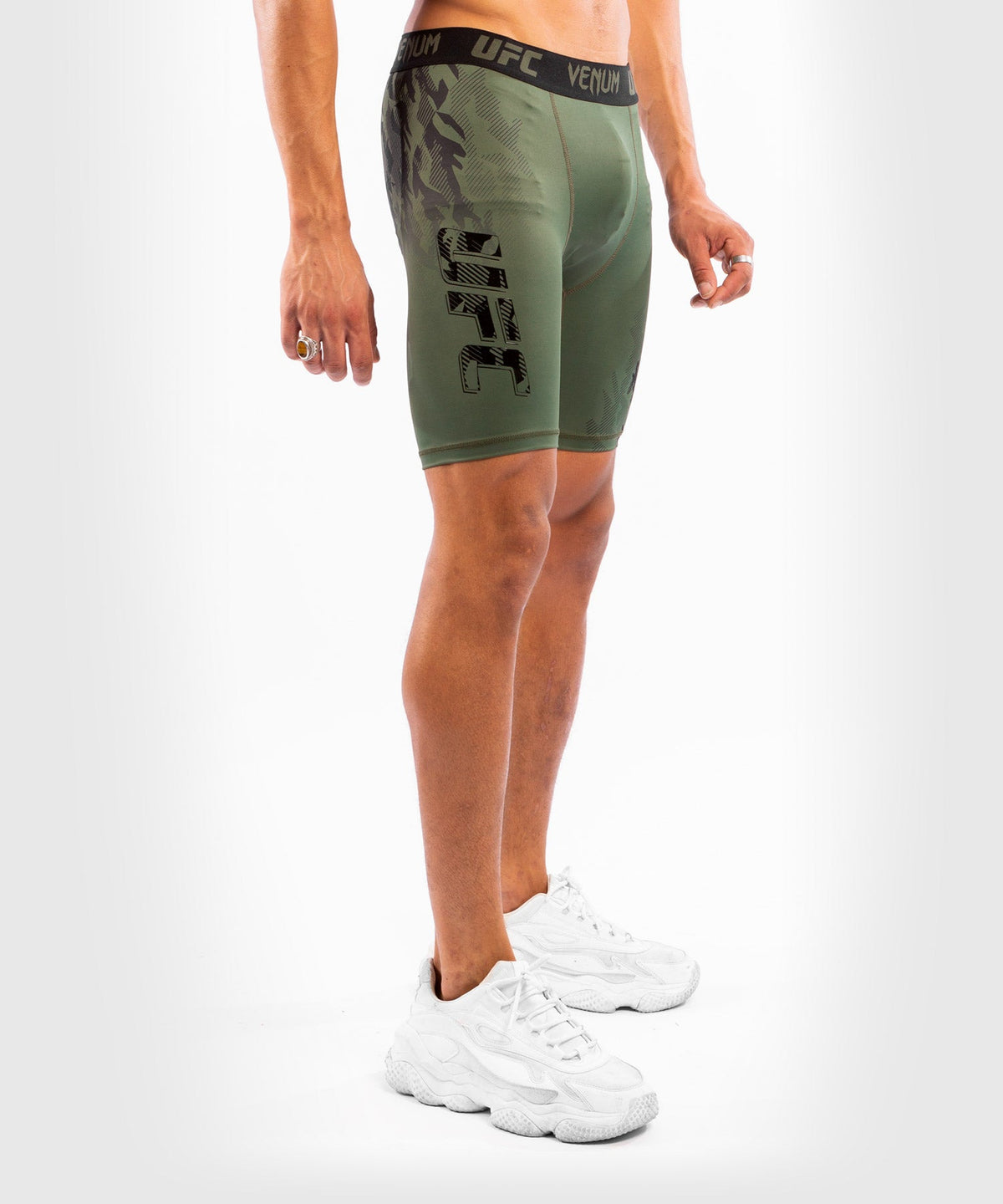 Men's UFC Venum Authentic Fight Week Compression Short - Khaki