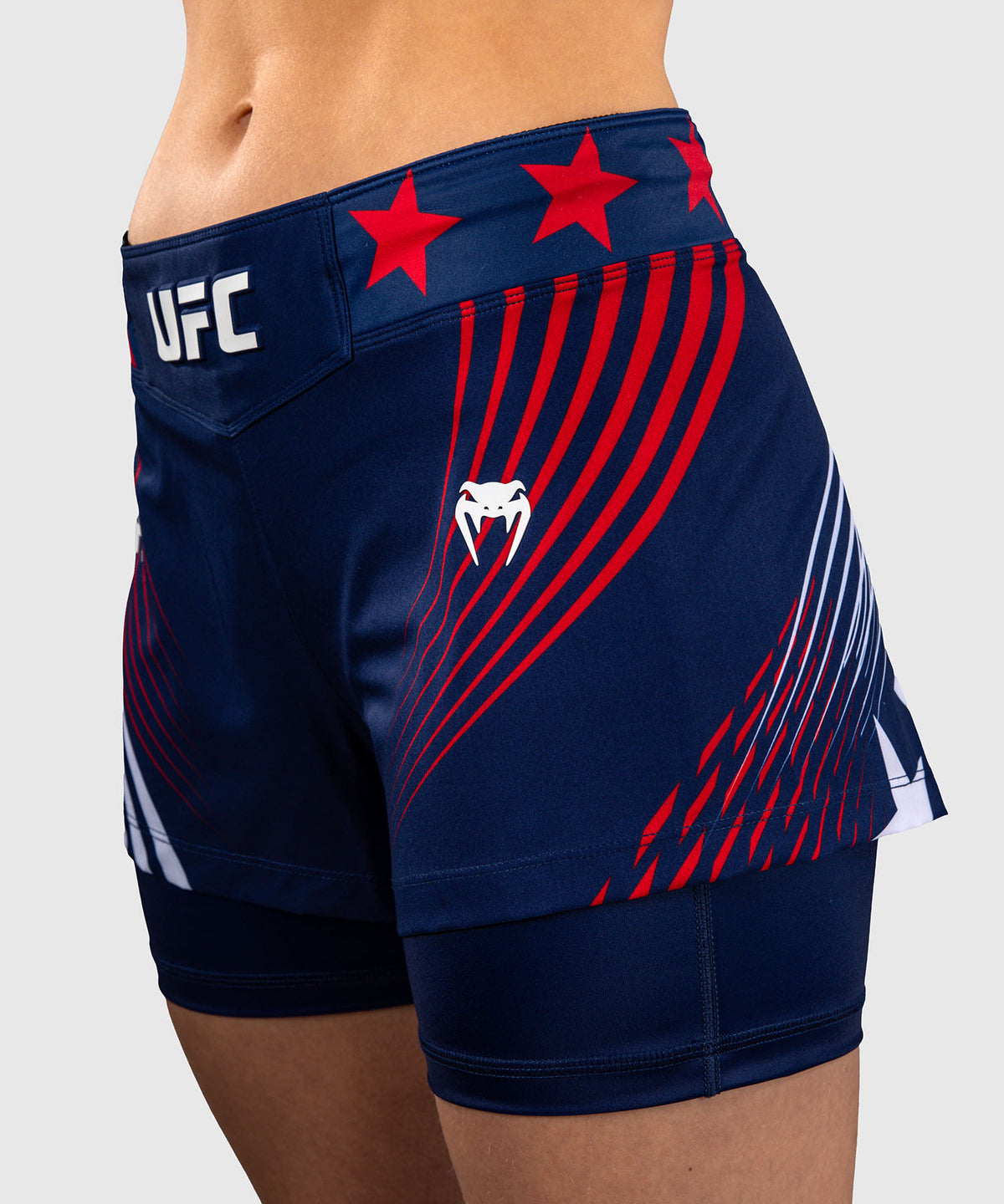 Official UFC Freedom 250 by Venum Authentic Fight Night Fight Shorts für Damen - Blau