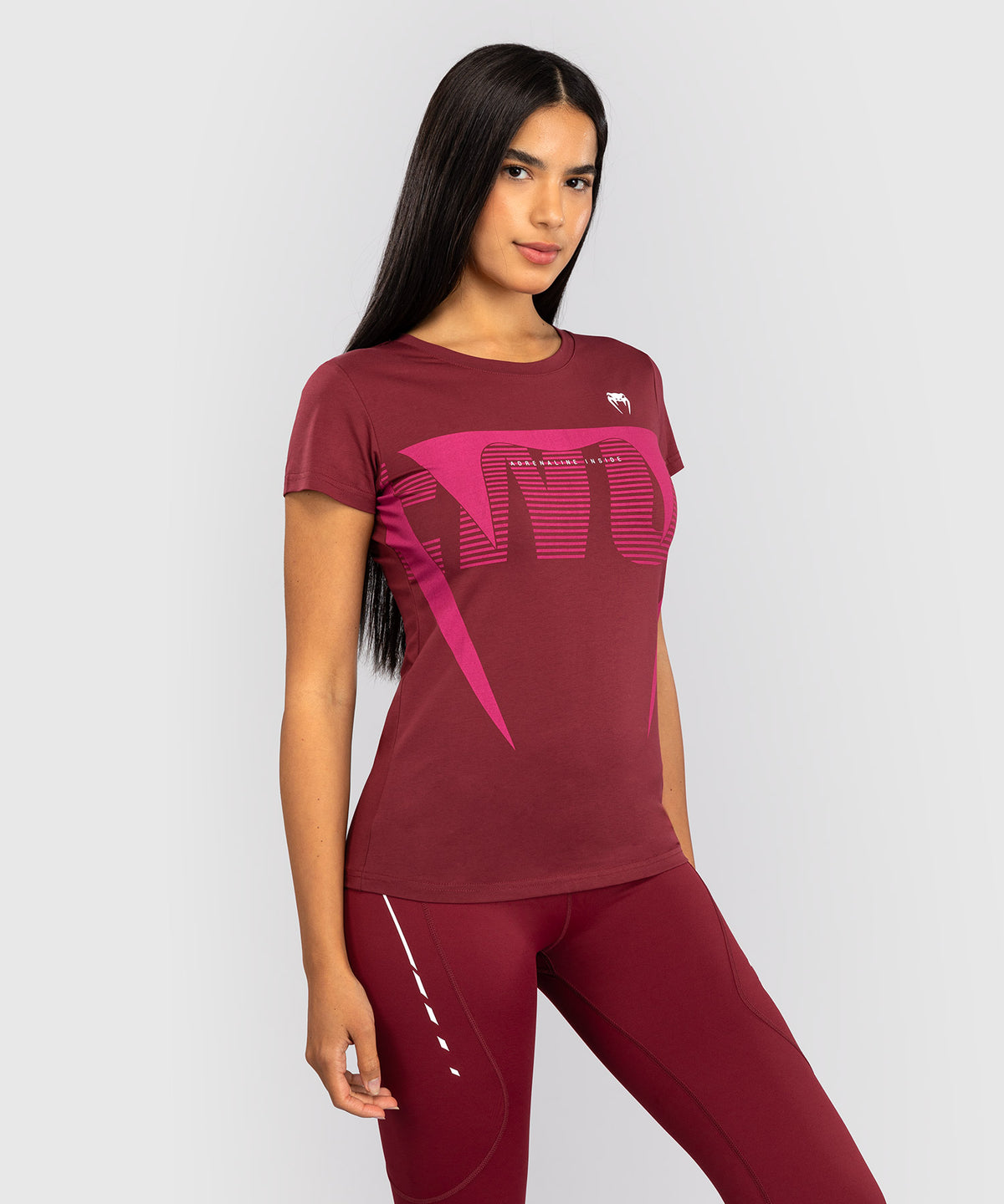 T-shirt Femme Venum Adrenaline – Bordeaux/Rose