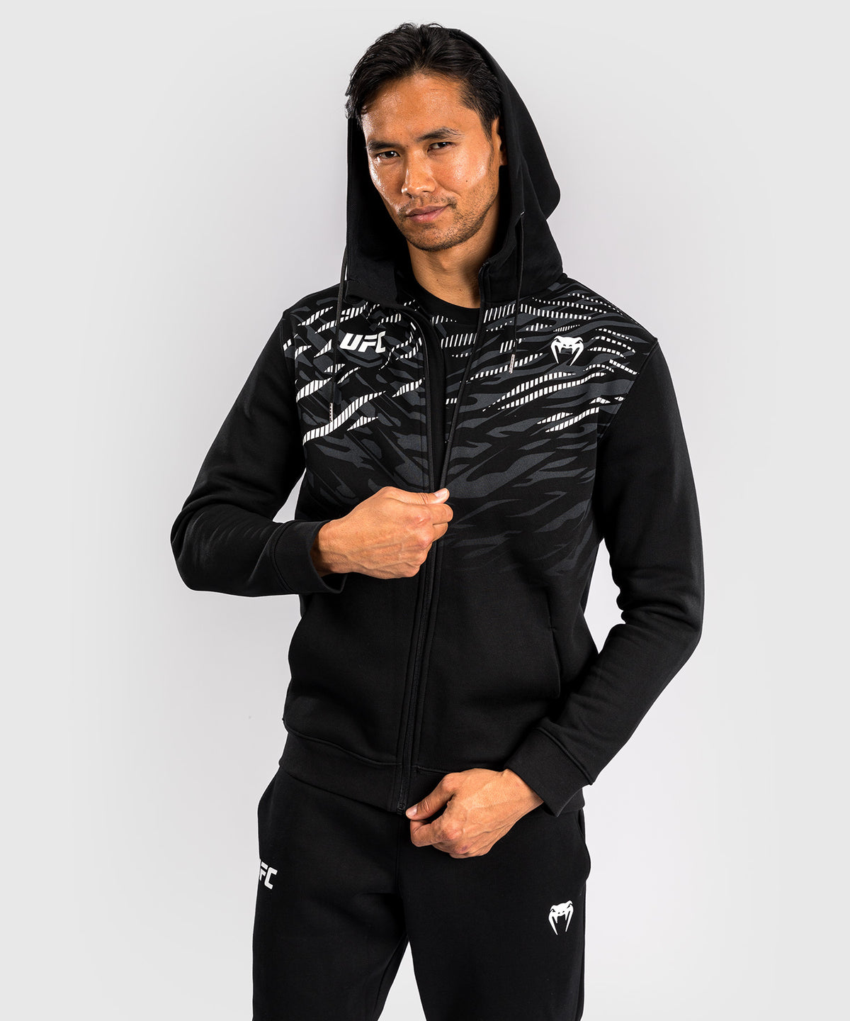 UFC Fusion by Venum Replica Felpa con Zip per Uomo - Nero