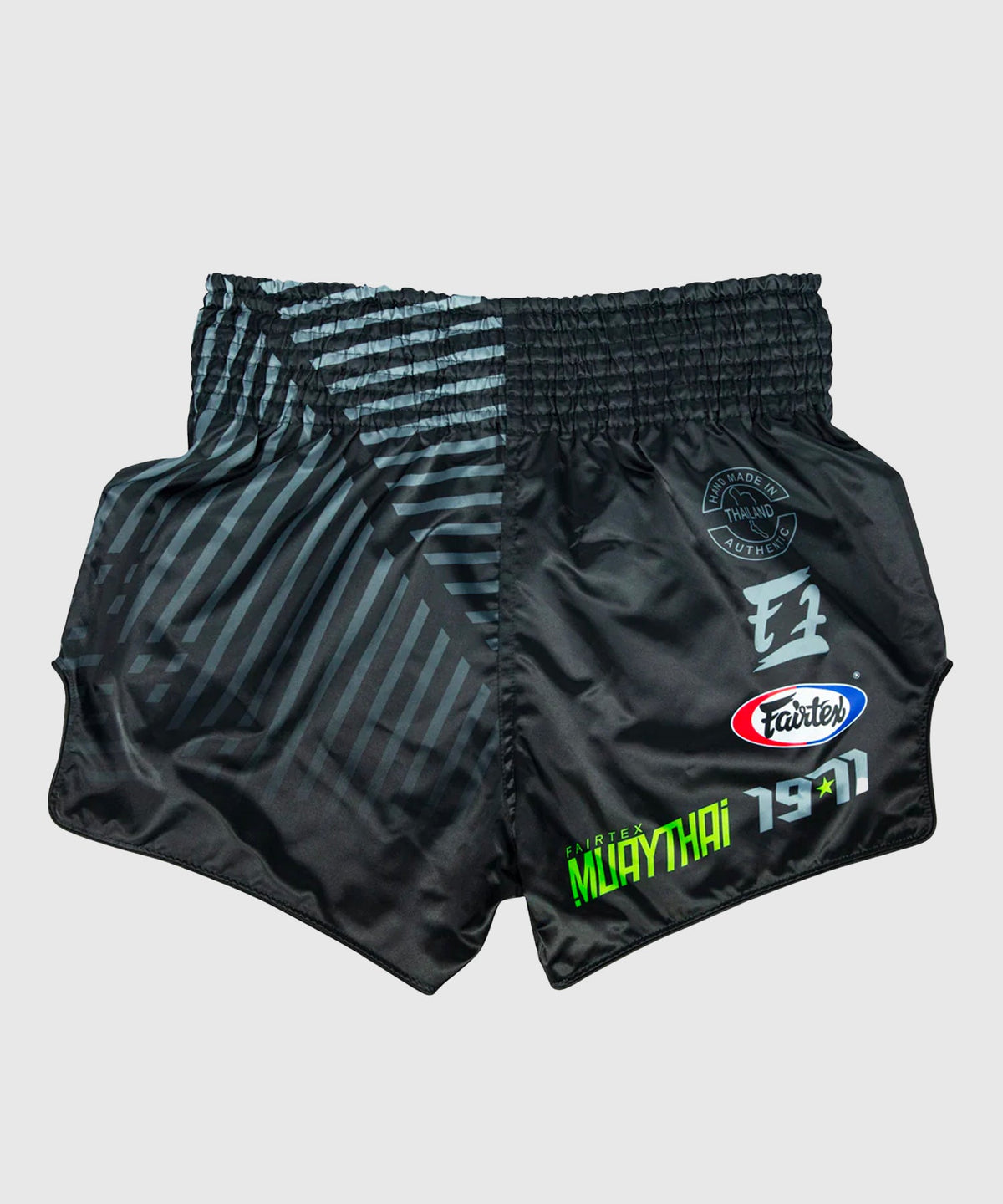 Fairtex Racer Pantaloncini da Muay Thai - Nero/Verde