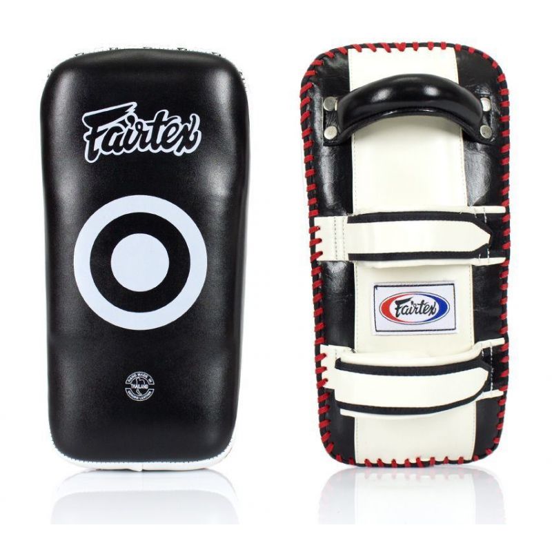Fairtex Leather Thai Pads - White/Black - Sold individually