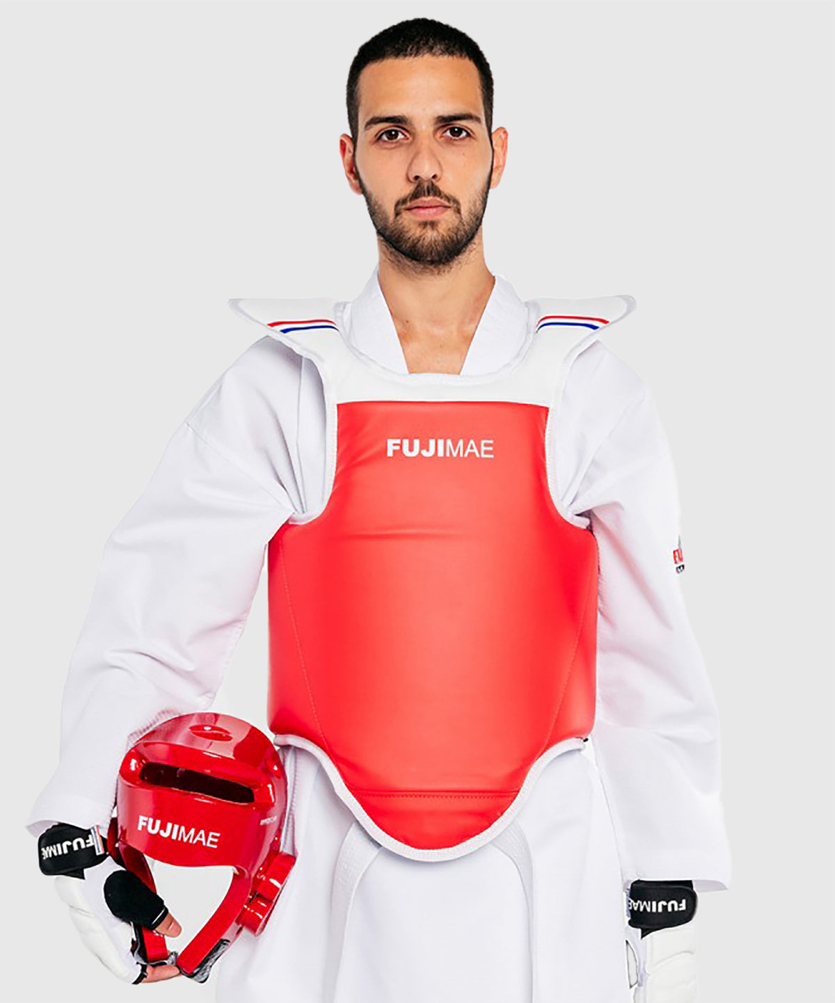 Fujimae WT Competition Reversible Chest Guard - Blue/Red